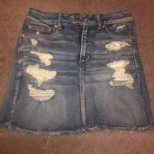 COPY - ripped jean skirt